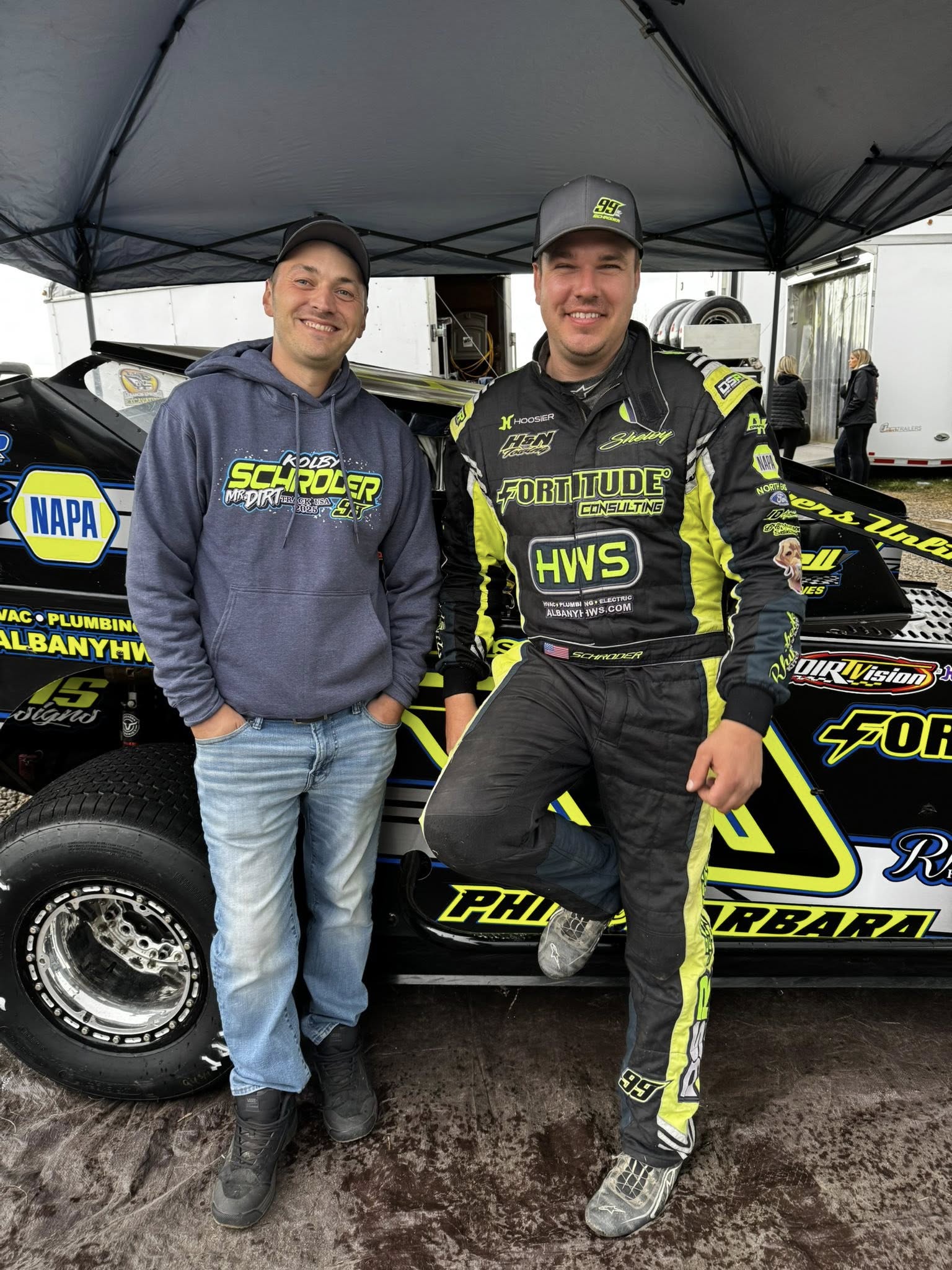 Victory lane celebration